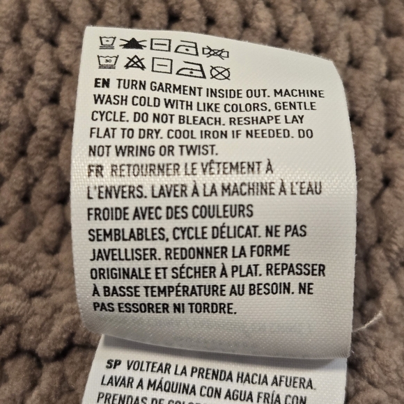 American Eagle Chunky Knit Oversized Tan Open Front Sweater Cardigan Size Small - Picture 7 of 7